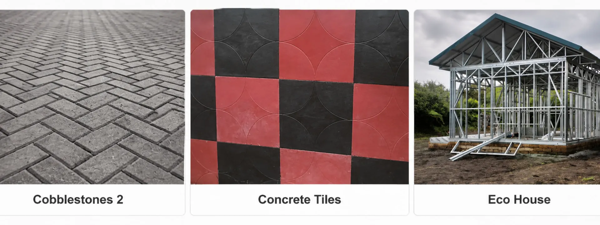 Paving Concrete Tiles and Eco House